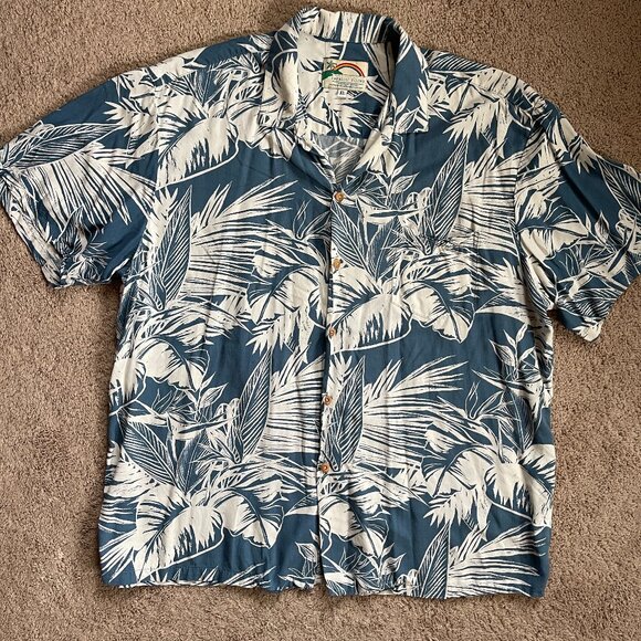 Paradise Found Other - Paradise Found Hawaiian Shirt Mens XL Blue Tom Selleck Magnum PI Vintage Resort